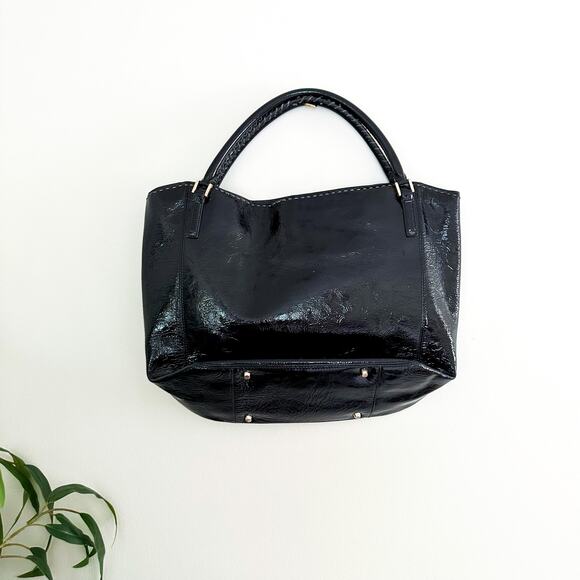 Anya Hindmarch Patent Leather Tassel Tote Bag Black with Dust Bag - Picture 7 of 11